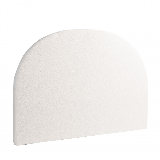 Noussa - Tête de lit en tissu bouclette demi-lune L150cm