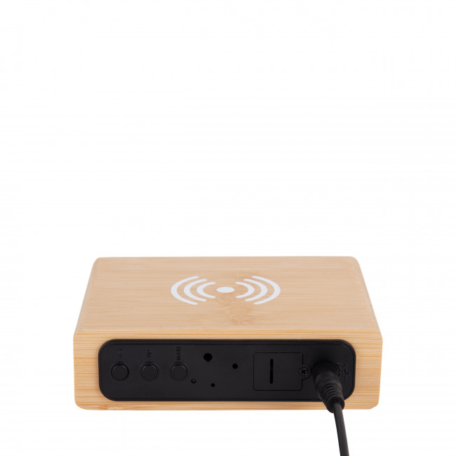 Fat - Réveil en bois avec chargeur téléphone