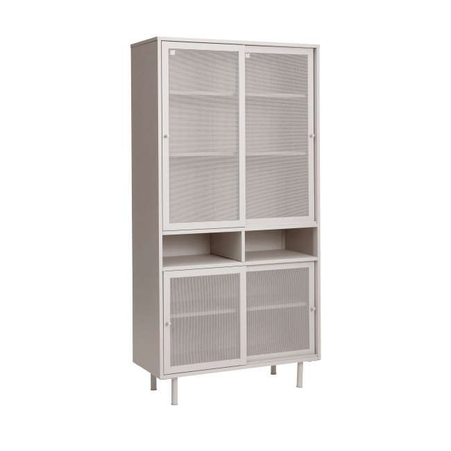 Kiso - Vaisselier 4 portes, 2 niches en métal H180cm