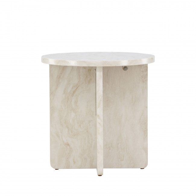 Alesund - Table d'appoint ronde effet marbre ø50cm