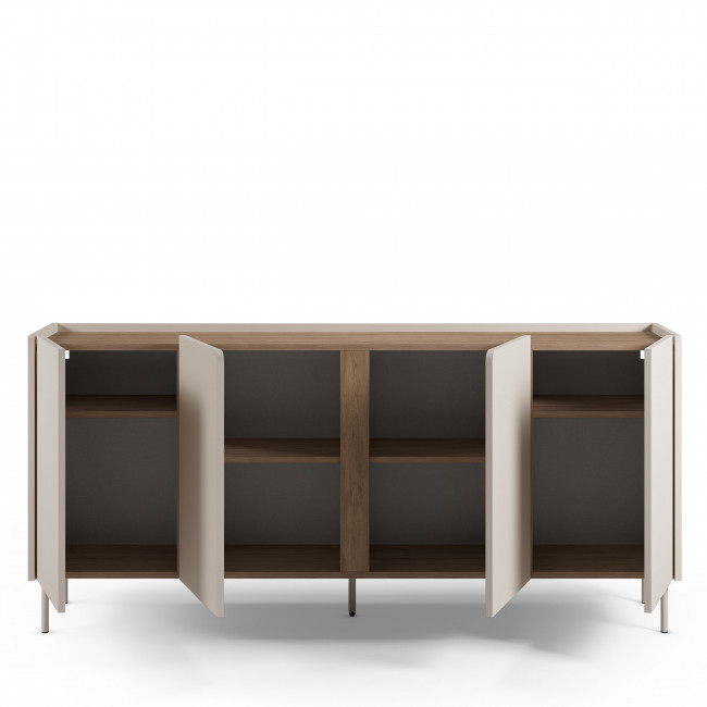 Boxy - Buffet 4 portes en bois et métal L180cm