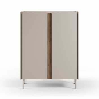 Boxy - Buffet 2 portes en bois et métal H120cm