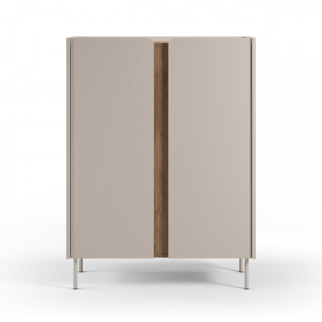 Boxy - Buffet 2 portes en bois et métal H120cm