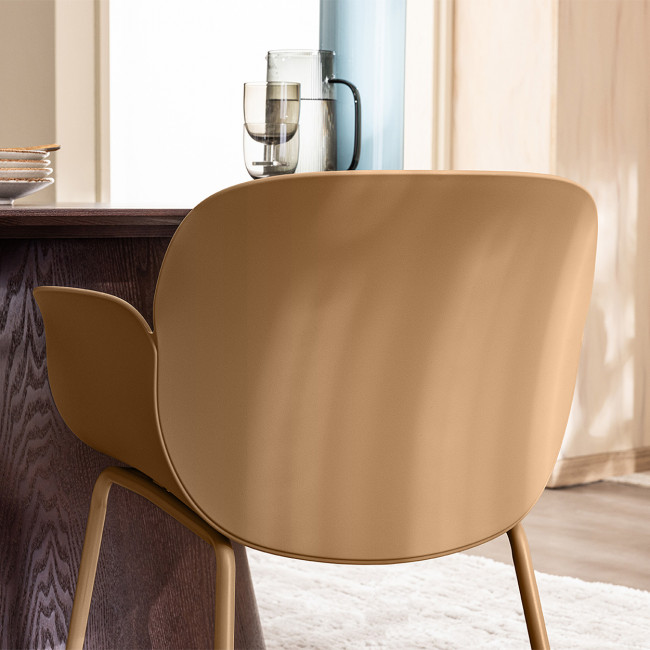Acapulco - Lot de 4 fauteuils de table intérieur et extérieur en plastique et métal