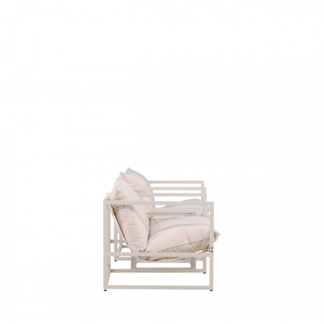 Messina - Ensemble de jardin 2 fauteuils 1 table en métal