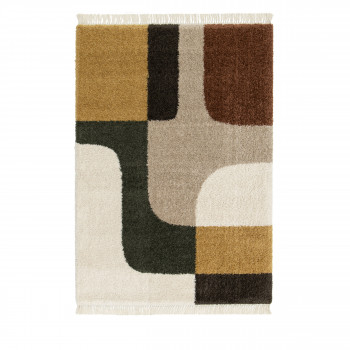 Loma - Tapis vintage à motif géométrique