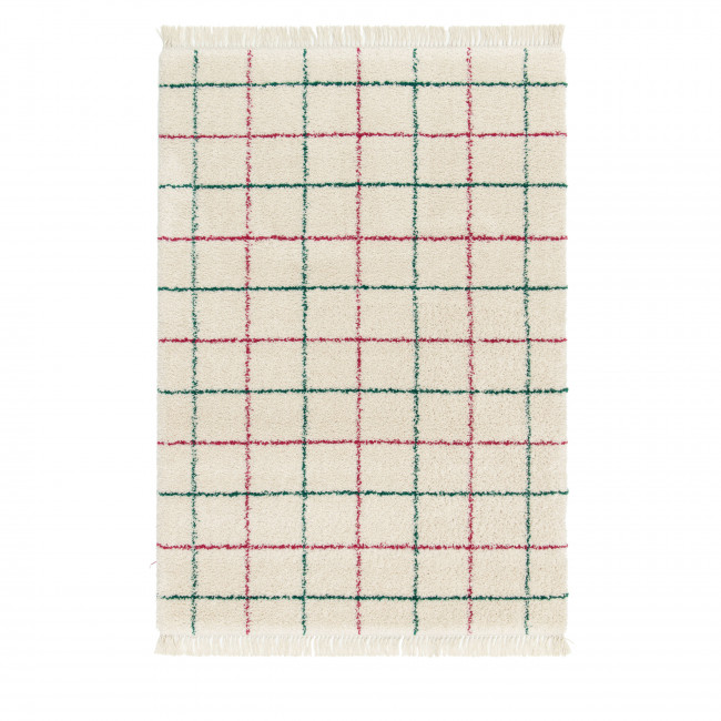 Moka - Tapis à motif quadrillage coloré