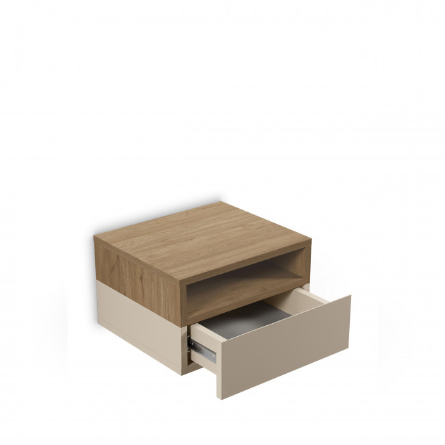 Quenor - Table de chevet murale 1 tiroir en bois