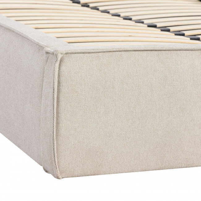 Liberio - Lit coffre en tissu 140x190cm