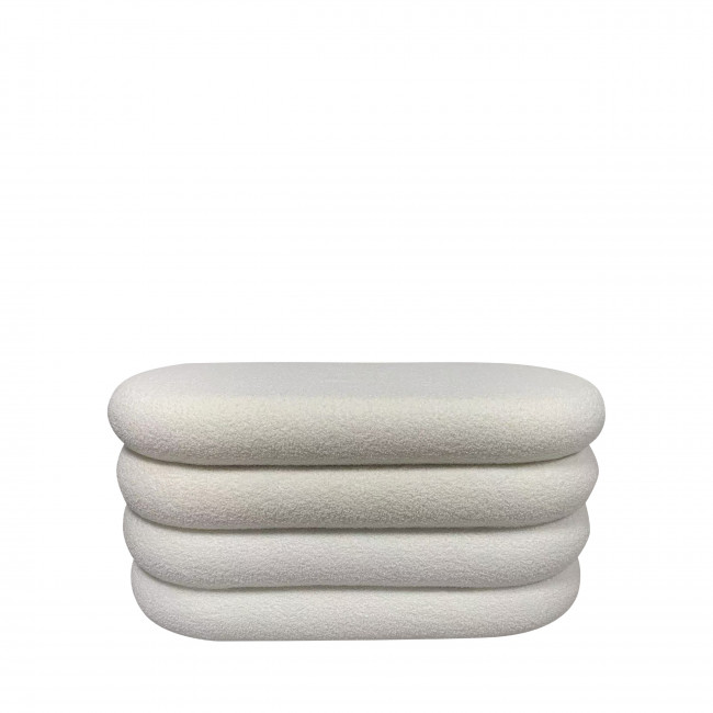 Miro - Banc coffre en tissu bouclette L85cm