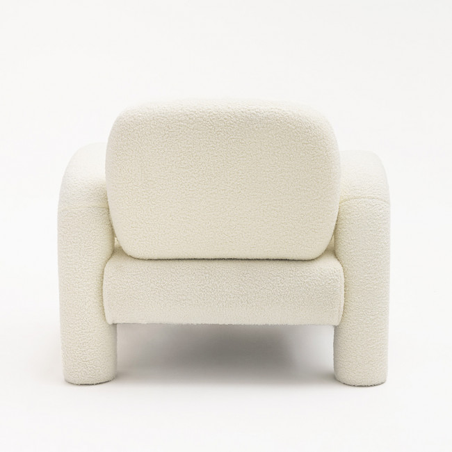 Mio - Fauteuil en tissu bouclette