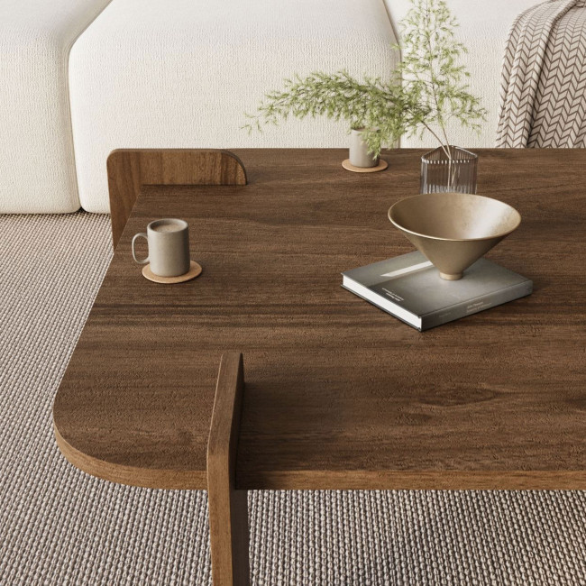 Soleni - Table basse en bois 90x90cm