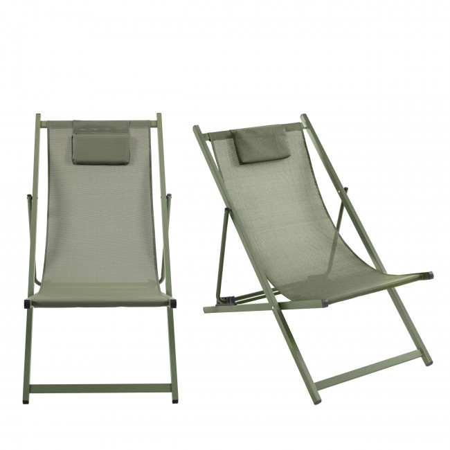 Brisa - Lot de 2 chiliennes en aluminium