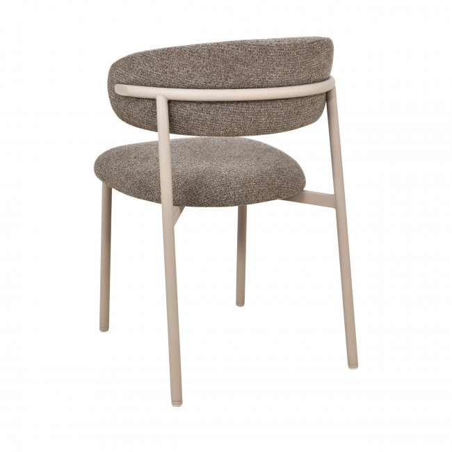 Aria - Lot de 2 chaises en tissu pieds beiges