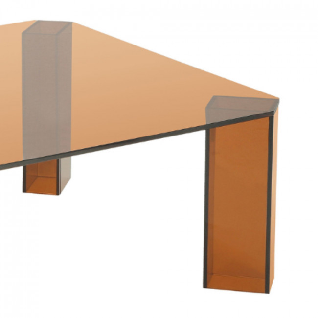 Remo - Table basse carrée en verre 80x80cm
