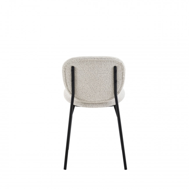 Dalby - Lot de 2 chaises en tissu et métal 