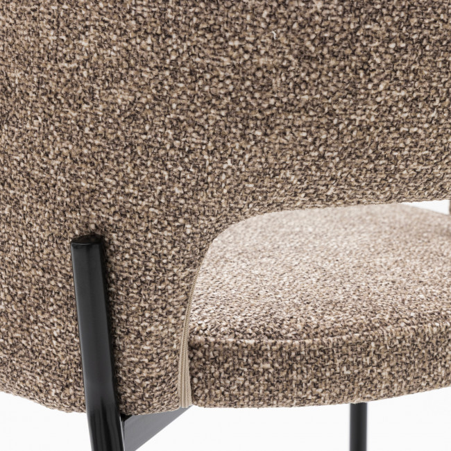 Soren - Lot de 2 chaises de bar en tissu et métal H65cm