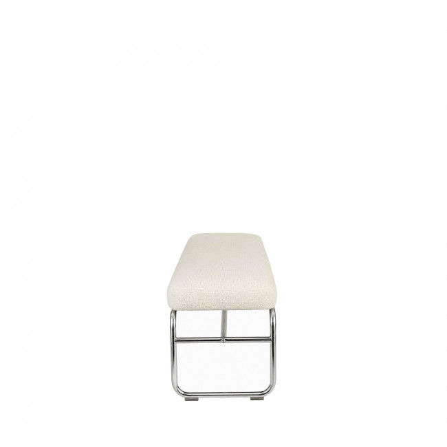 Henri - Banc en tissu pieds chrome L120cm