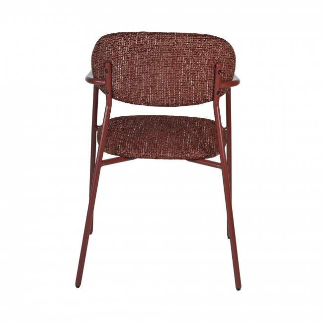 Anatole - Lot de 2 fauteuils de table en tissu pieds métal