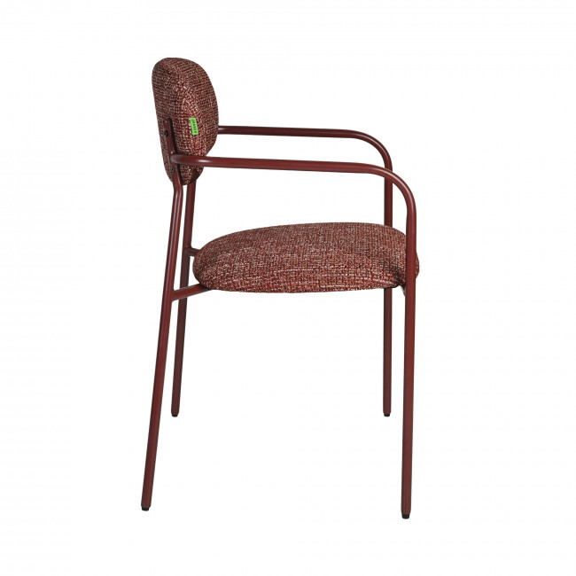 Anatole - Lot de 2 fauteuils de table en tissu pieds métal