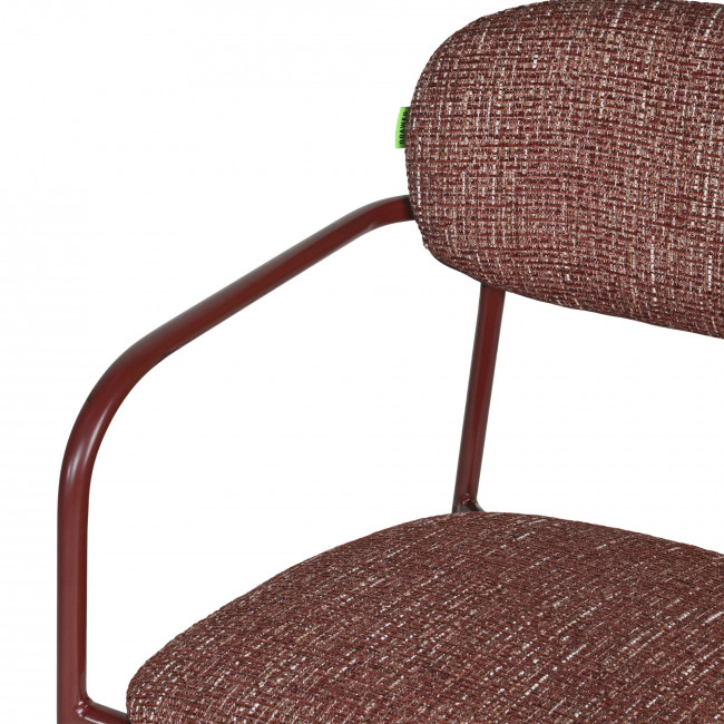 Anatole - Lot de 2 fauteuils de table en tissu pieds métal