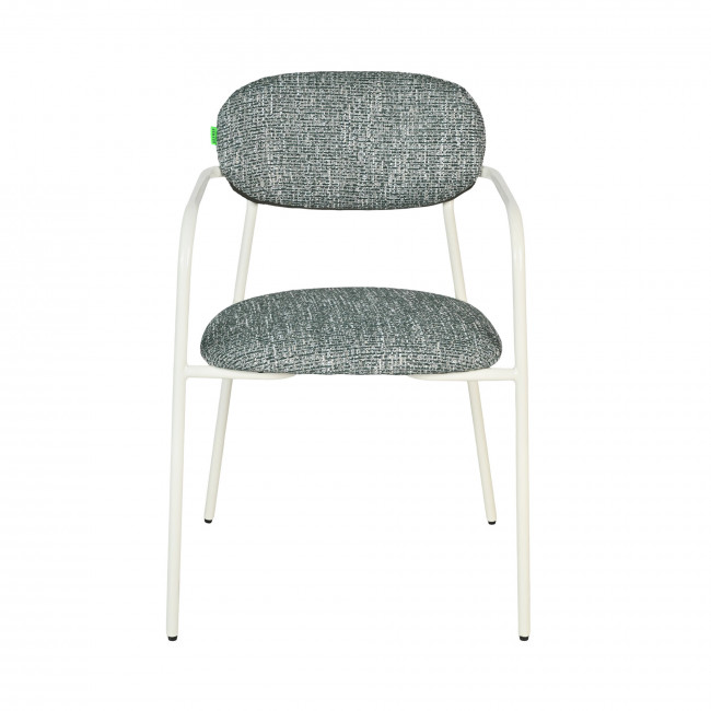 Anatole - Lot de 2 fauteuils de table en tissu pieds métal