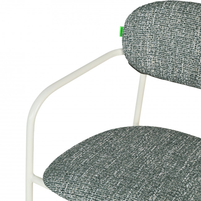 Anatole - Lot de 2 fauteuils de table en tissu pieds métal