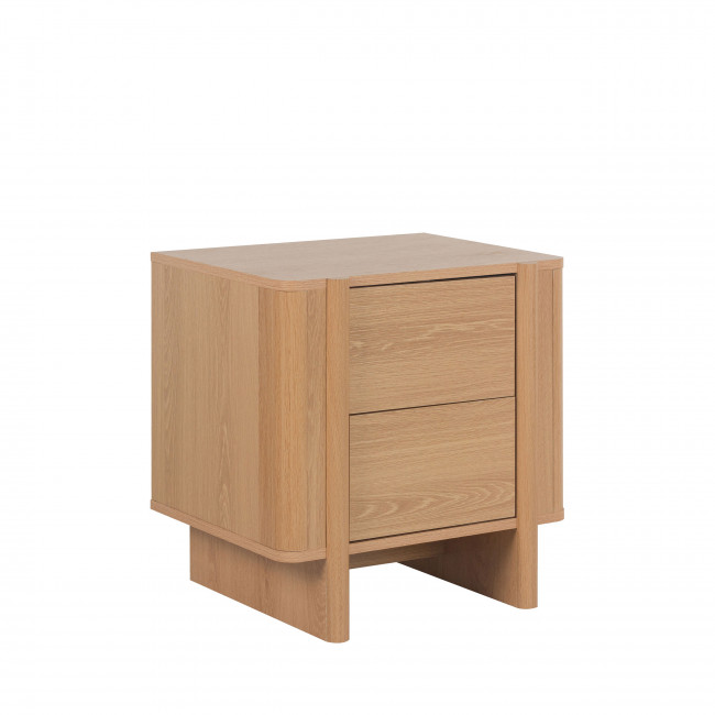 Oli - Table de chevet 2 tiroirs en bois
