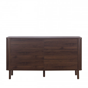 Maya - Commode 6 tiroirs en bois L140cm