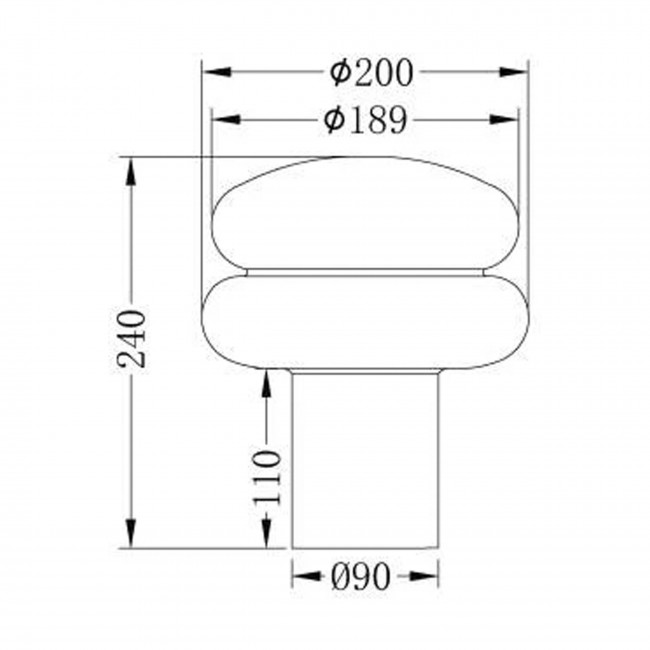 Tino - Lampe à poser ronde en verre ø20cm