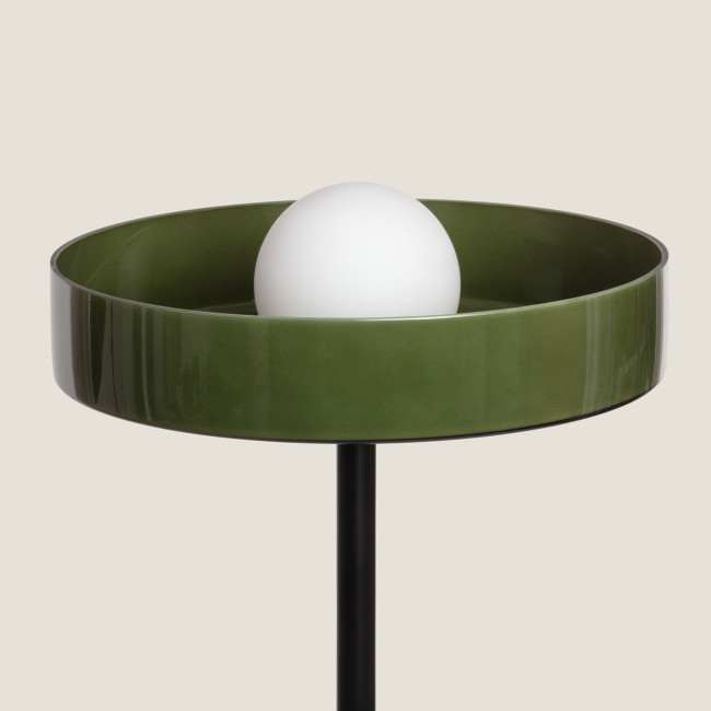 Flo - Lampadaire en verre et métal finition brillant H158cm
