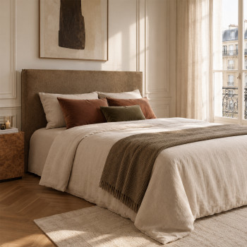 Lily - Tête de lit compressée en tissu L 160 cm