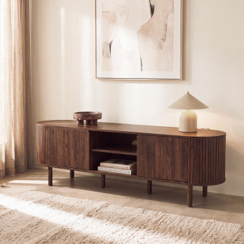 Alma - Meuble TV 2 portes en bois L160cm