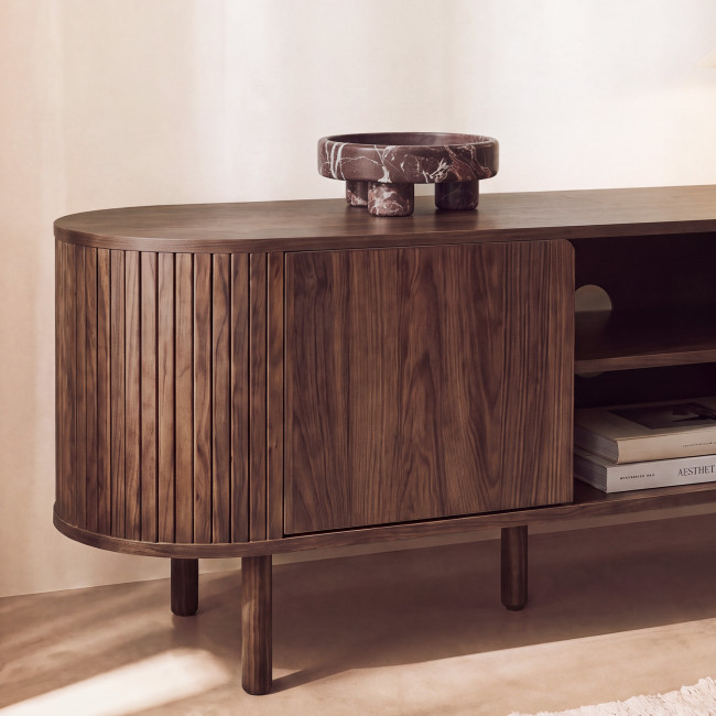 Alma - Meuble TV 2 portes en bois L160cm