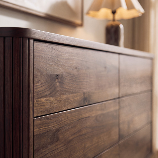 Maya - Commode 6 tiroirs en bois L 140 cm