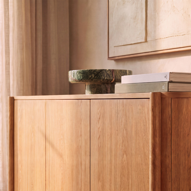 Oli - Buffet 3 portes en bois L 140 cm