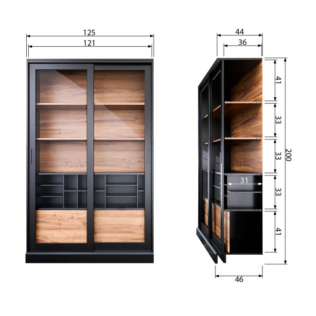 James - Vitrine en Bois