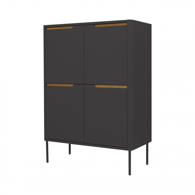 Switch - Buffet haut en bois 4 portes H128cm