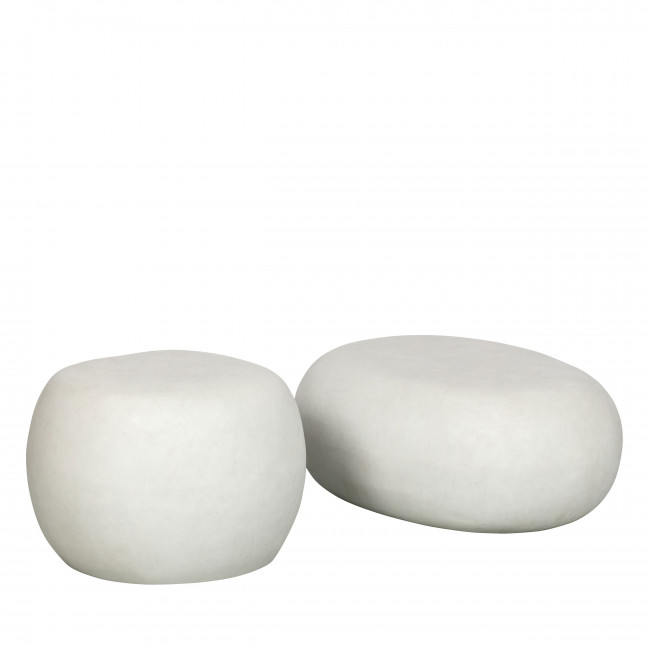 Pebble - Table basse de jardin organique en fibre d'argile
