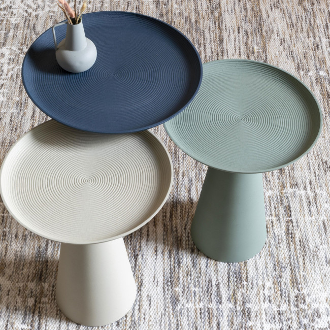 Ringar - Table d'appoint ronde en aluminium ø34,5cm