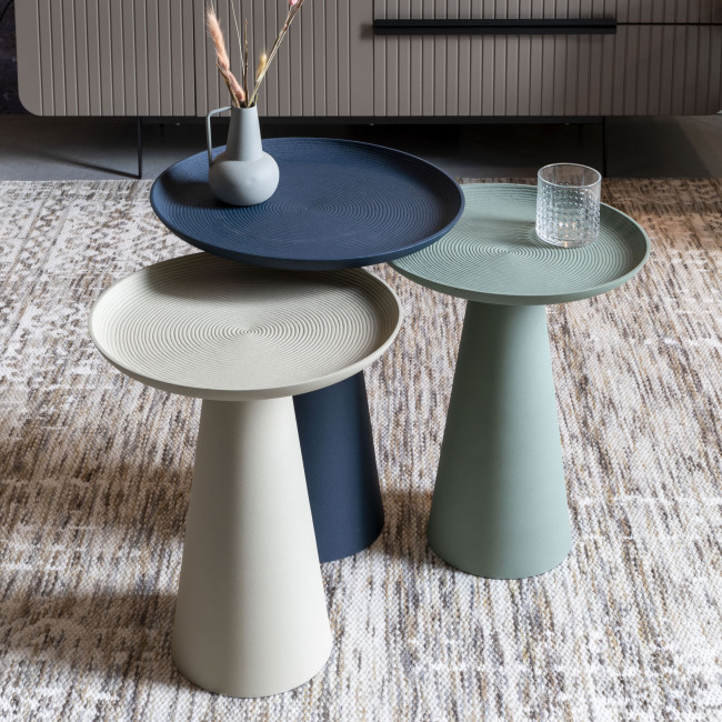 Ringar - Table d'appoint ronde en aluminium ø34,5cm