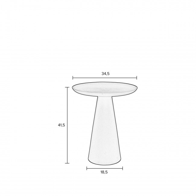 Ringar - Table d'appoint ronde en aluminium ø34,5cm