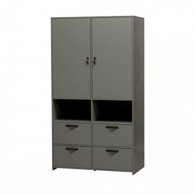 Stage - Armoire 2 portes 4 tiroirs en bois