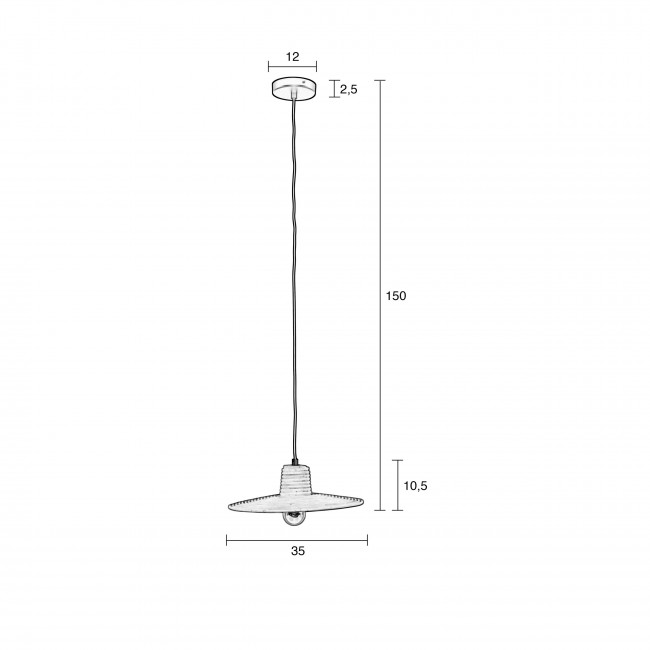 Balance - Suspension en rotin ø35cm