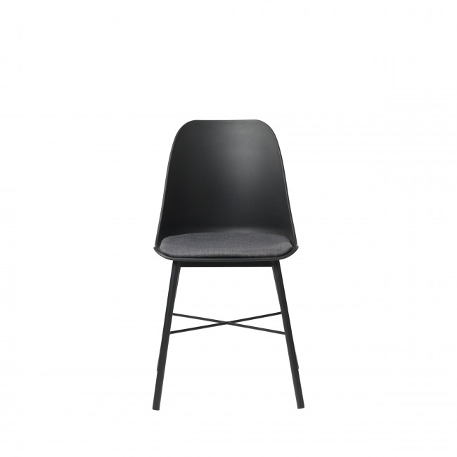 Curvi - Lot de 2 chaises en plastique et métal