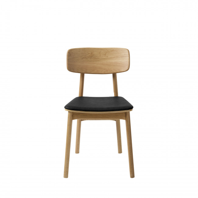 Orr - Lot de 2 chaises en bois et simili